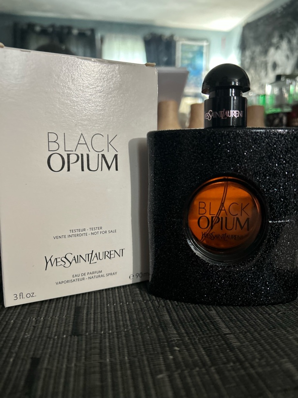 Yves Saint Laurent White & Black Black Opium Tester 3oz